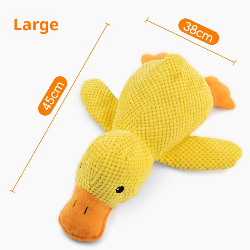 Calming Plush Duck – Squeaky Chew Toy for Dogs