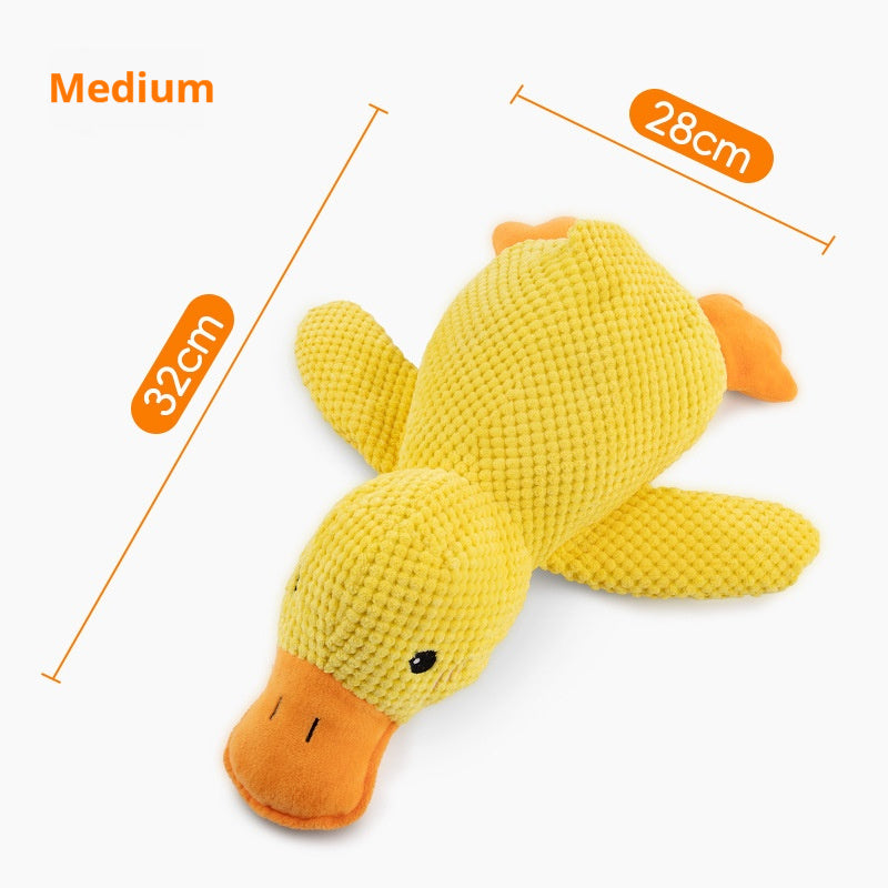 Calming Plush Duck – Squeaky Chew Toy for Dogs